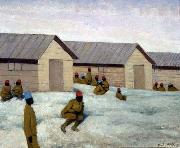 Felix Vallotton Senegalese Soldiers at the camp of Mailly, painting